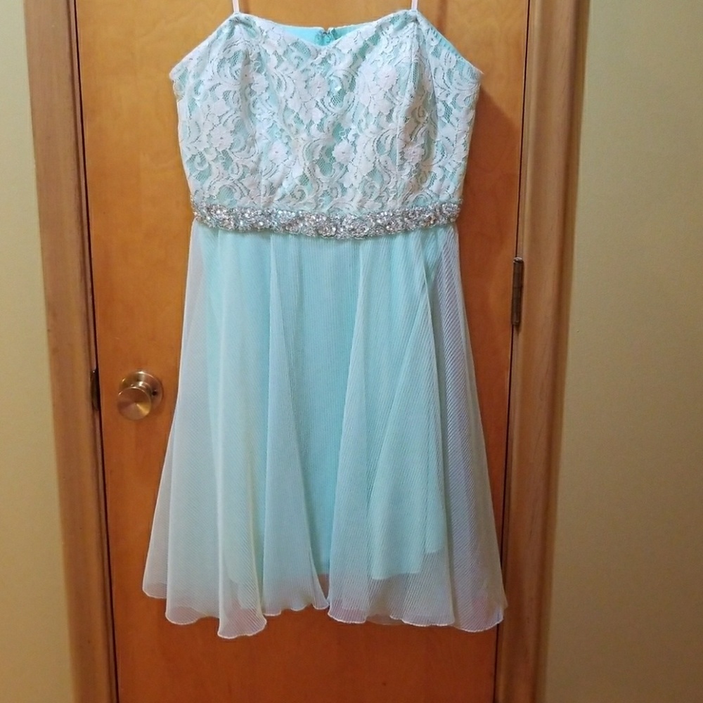 Lace top strapless dress